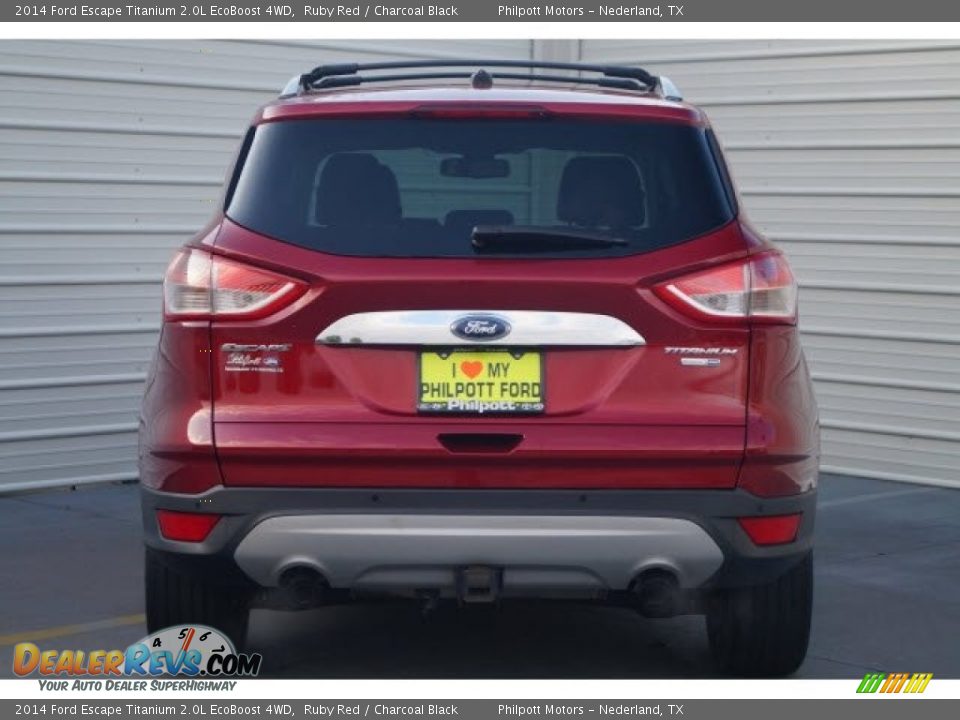2014 Ford Escape Titanium 2.0L EcoBoost 4WD Ruby Red / Charcoal Black Photo #6