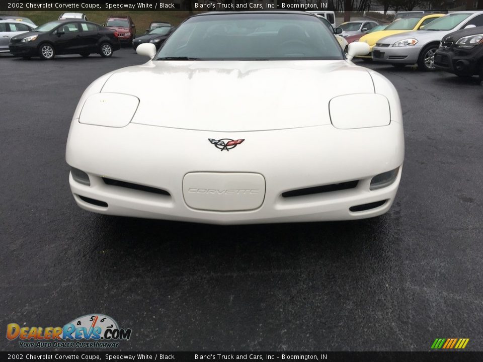 2002 Chevrolet Corvette Coupe Speedway White / Black Photo #23