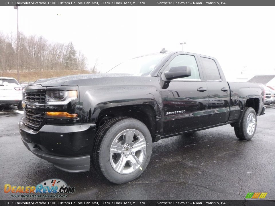 2017 Chevrolet Silverado 1500 Custom Double Cab 4x4 Black / Dark Ash/Jet Black Photo #1