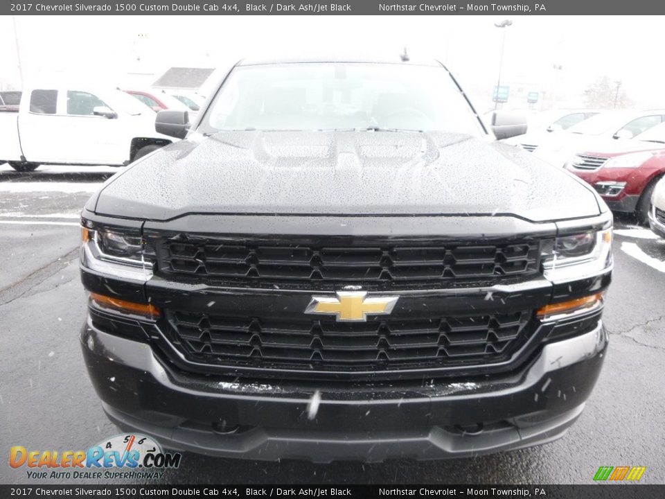 2017 Chevrolet Silverado 1500 Custom Double Cab 4x4 Black / Dark Ash/Jet Black Photo #2
