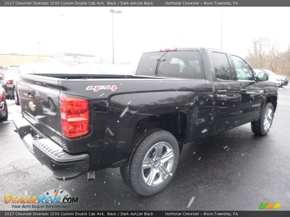 2017 Chevrolet Silverado 1500 Custom Double Cab 4x4 Black / Dark Ash/Jet Black Photo #6