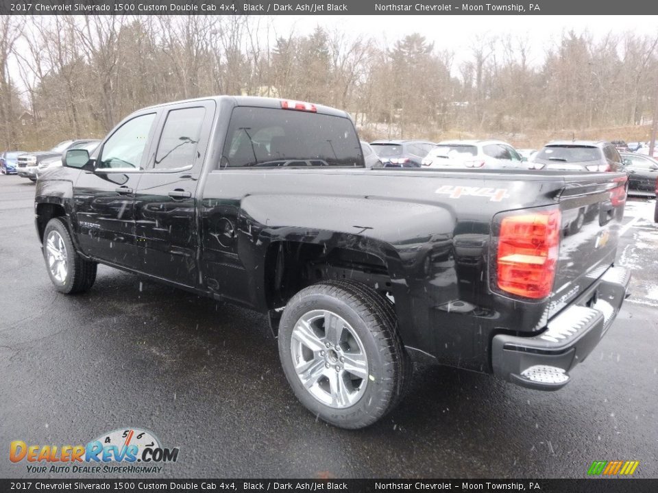 2017 Chevrolet Silverado 1500 Custom Double Cab 4x4 Black / Dark Ash/Jet Black Photo #8