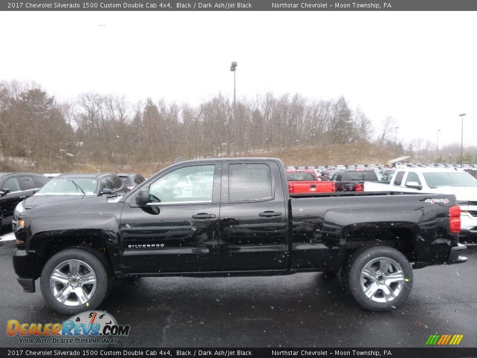 2017 Chevrolet Silverado 1500 Custom Double Cab 4x4 Black / Dark Ash/Jet Black Photo #9