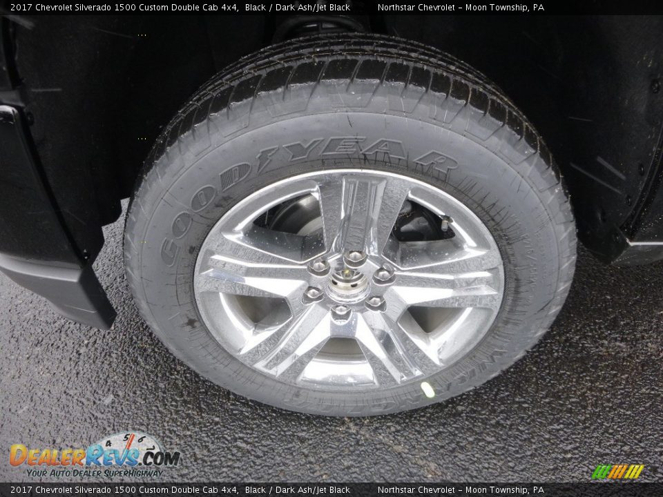 2017 Chevrolet Silverado 1500 Custom Double Cab 4x4 Black / Dark Ash/Jet Black Photo #10