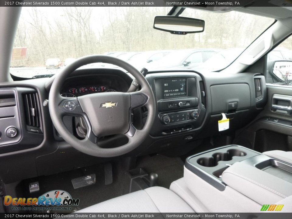 2017 Chevrolet Silverado 1500 Custom Double Cab 4x4 Black / Dark Ash/Jet Black Photo #13