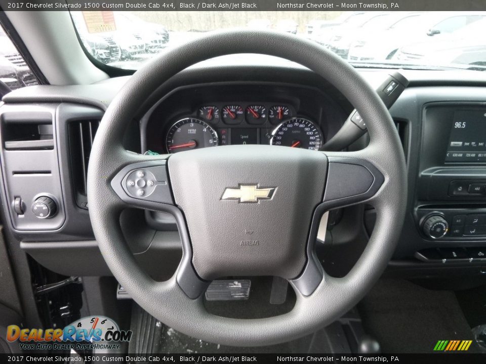 2017 Chevrolet Silverado 1500 Custom Double Cab 4x4 Black / Dark Ash/Jet Black Photo #18