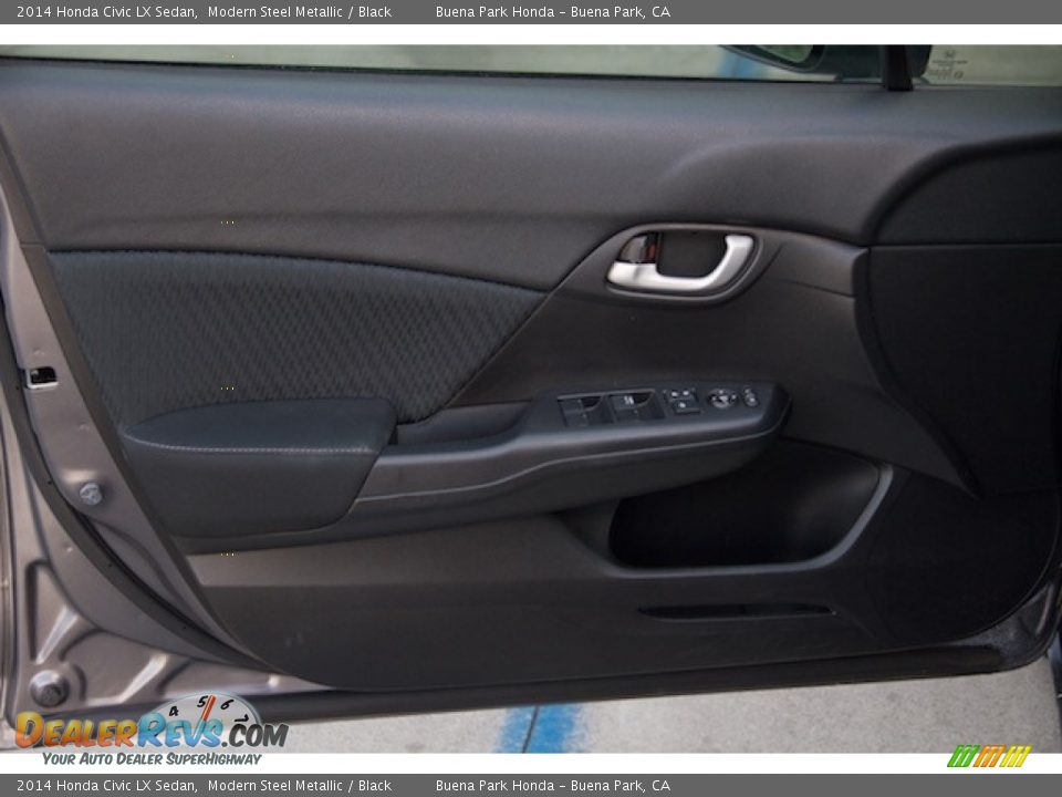 2014 Honda Civic LX Sedan Modern Steel Metallic / Black Photo #20
