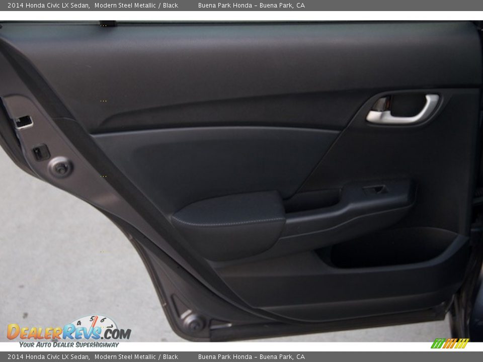2014 Honda Civic LX Sedan Modern Steel Metallic / Black Photo #21