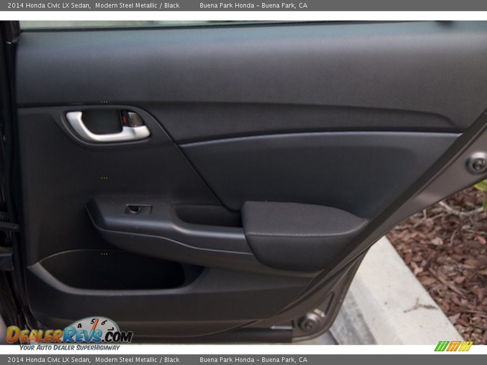2014 Honda Civic LX Sedan Modern Steel Metallic / Black Photo #22