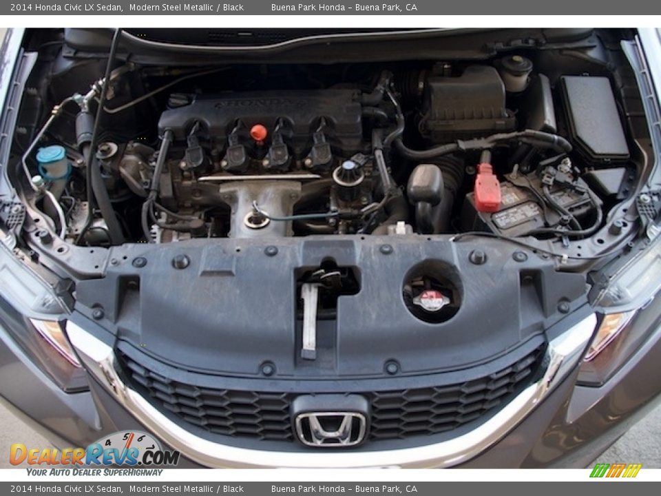 2014 Honda Civic LX Sedan Modern Steel Metallic / Black Photo #24