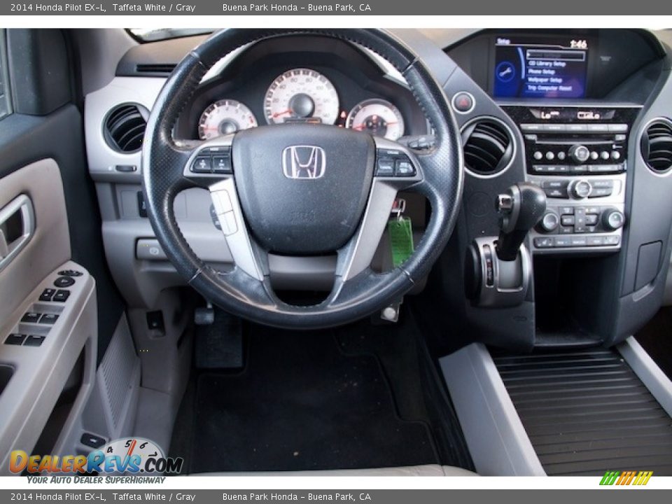 2014 Honda Pilot EX-L Taffeta White / Gray Photo #5