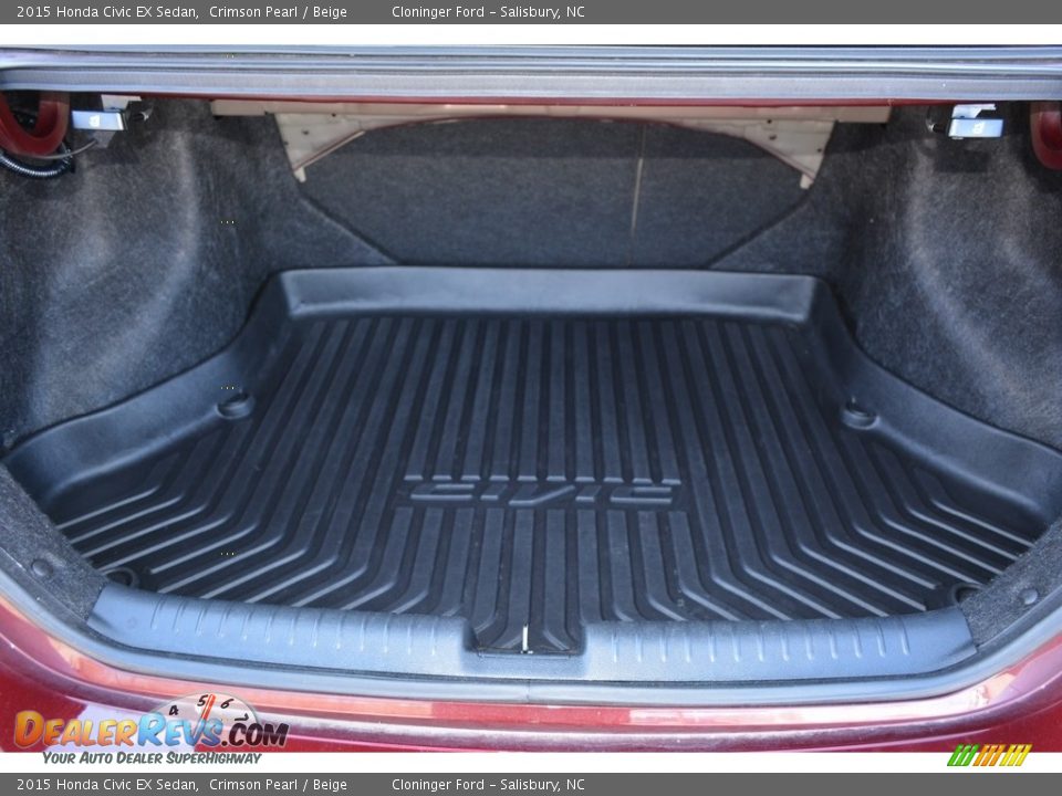2015 Honda Civic EX Sedan Crimson Pearl / Beige Photo #13