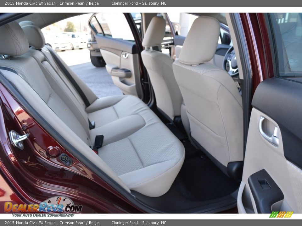 2015 Honda Civic EX Sedan Crimson Pearl / Beige Photo #14