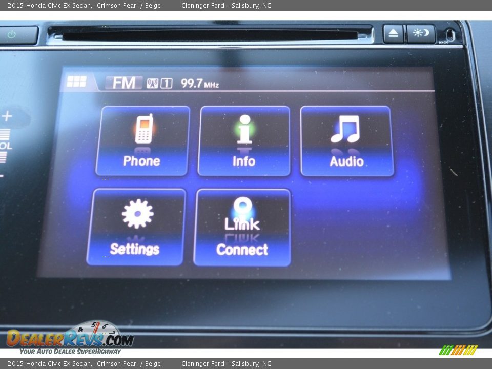 2015 Honda Civic EX Sedan Crimson Pearl / Beige Photo #18