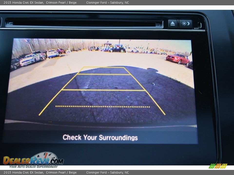 2015 Honda Civic EX Sedan Crimson Pearl / Beige Photo #19