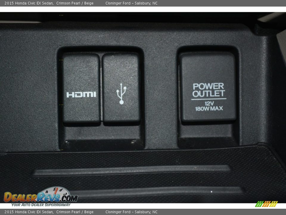 2015 Honda Civic EX Sedan Crimson Pearl / Beige Photo #20