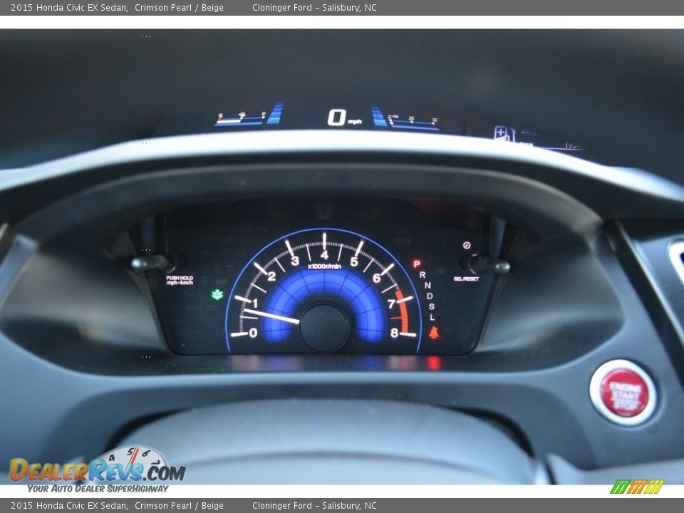 2015 Honda Civic EX Sedan Crimson Pearl / Beige Photo #23