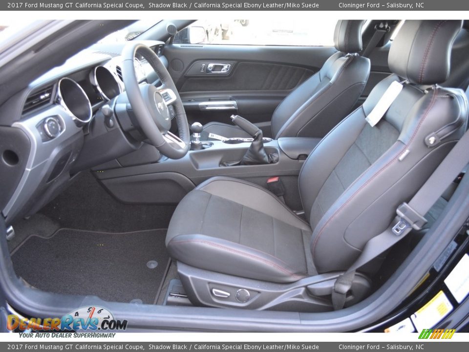 2017 Ford Mustang GT California Speical Coupe Shadow Black / California Special Ebony Leather/Miko Suede Photo #6