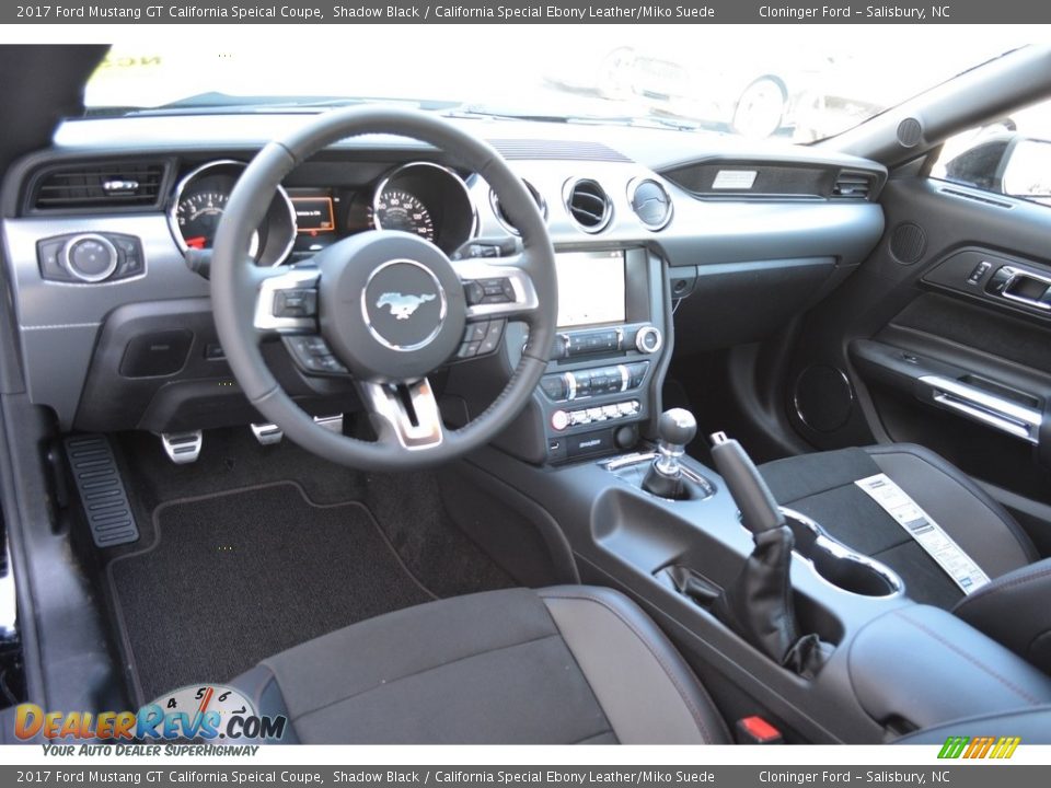 2017 Ford Mustang GT California Speical Coupe Shadow Black / California Special Ebony Leather/Miko Suede Photo #7
