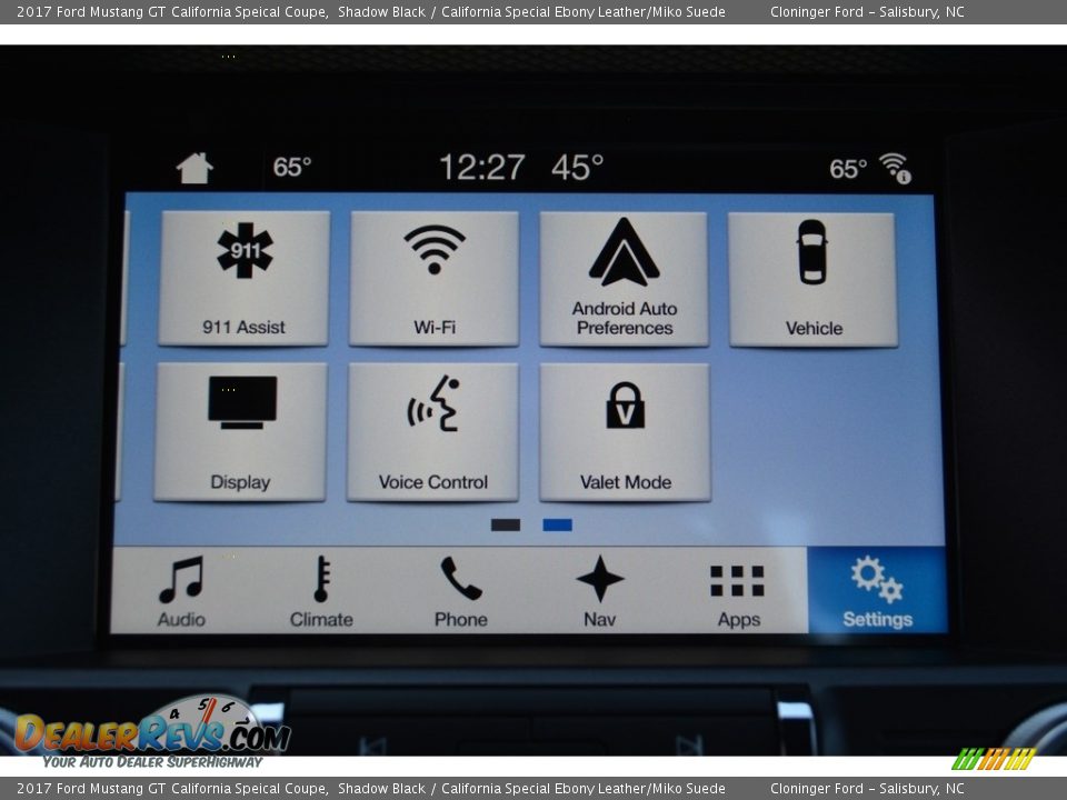 2017 Ford Mustang GT California Speical Coupe Shadow Black / California Special Ebony Leather/Miko Suede Photo #11