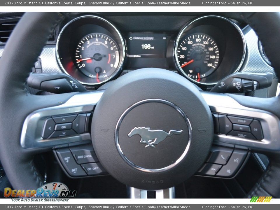 2017 Ford Mustang GT California Speical Coupe Shadow Black / California Special Ebony Leather/Miko Suede Photo #15