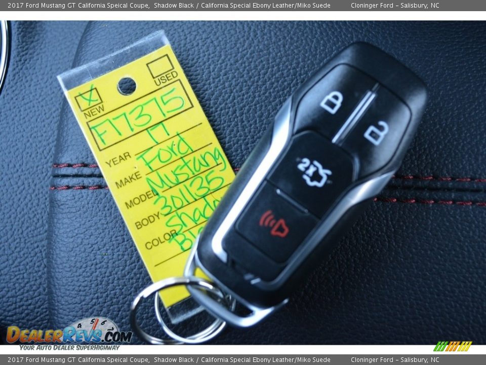 2017 Ford Mustang GT California Speical Coupe Shadow Black / California Special Ebony Leather/Miko Suede Photo #17