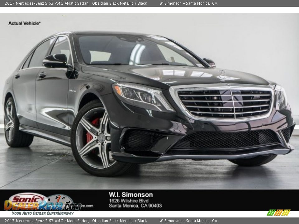 2017 Mercedes-Benz S 63 AMG 4Matic Sedan Obsidian Black Metallic / Black Photo #1