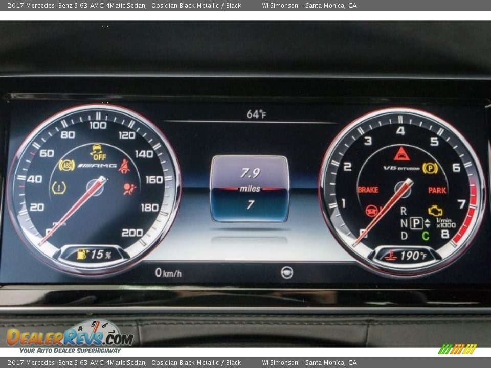 2017 Mercedes-Benz S 63 AMG 4Matic Sedan Gauges Photo #7