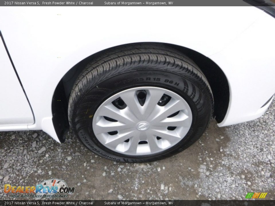 2017 Nissan Versa S Fresh Powder White / Charcoal Photo #2