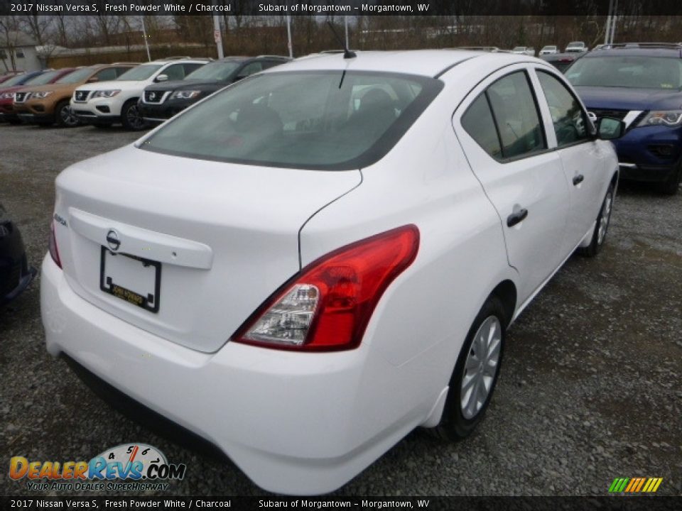 2017 Nissan Versa S Fresh Powder White / Charcoal Photo #6