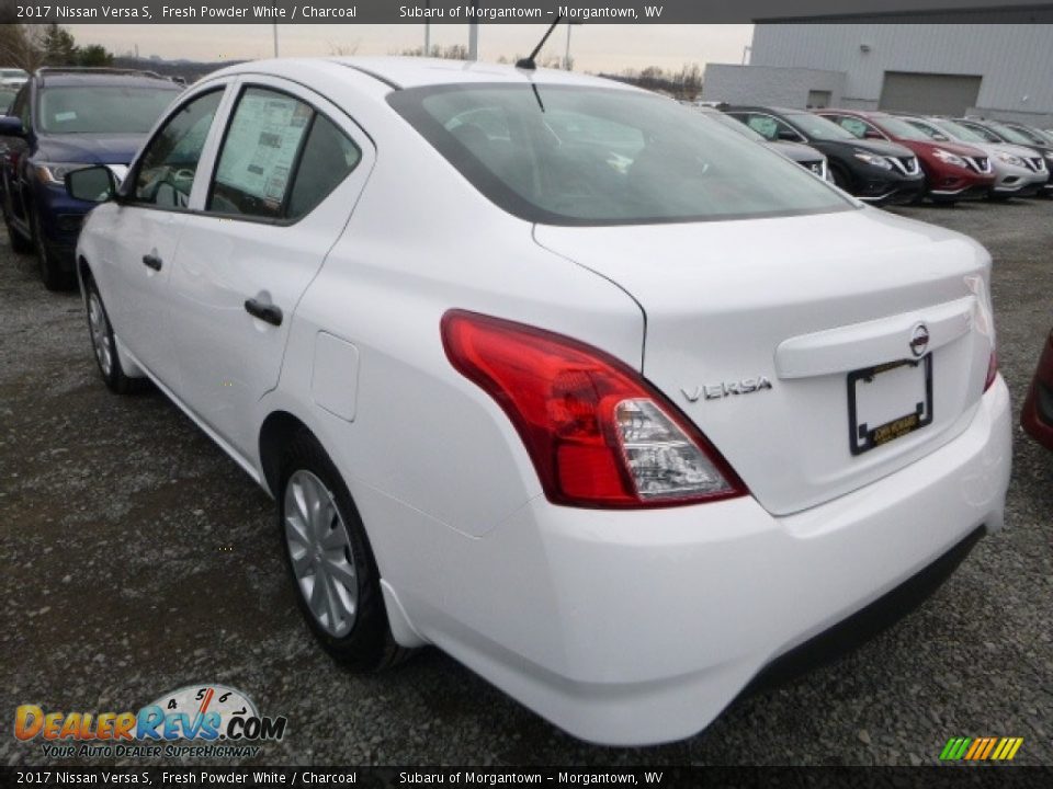 2017 Nissan Versa S Fresh Powder White / Charcoal Photo #8