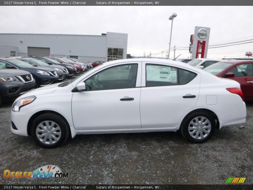 2017 Nissan Versa S Fresh Powder White / Charcoal Photo #9