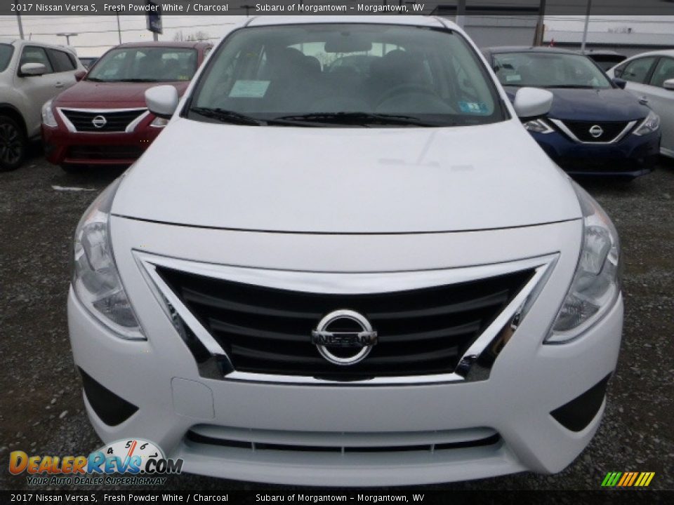2017 Nissan Versa S Fresh Powder White / Charcoal Photo #11