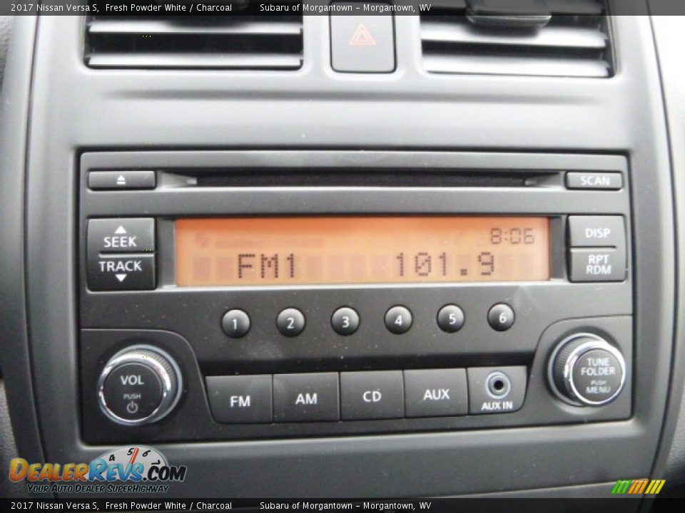 2017 Nissan Versa S Fresh Powder White / Charcoal Photo #17