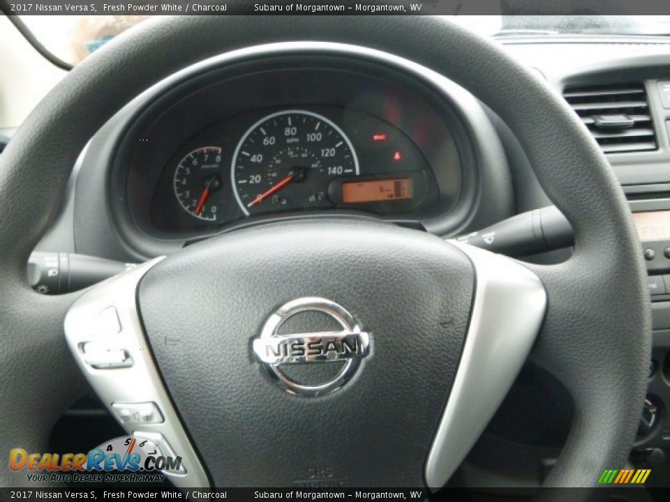 2017 Nissan Versa S Fresh Powder White / Charcoal Photo #19