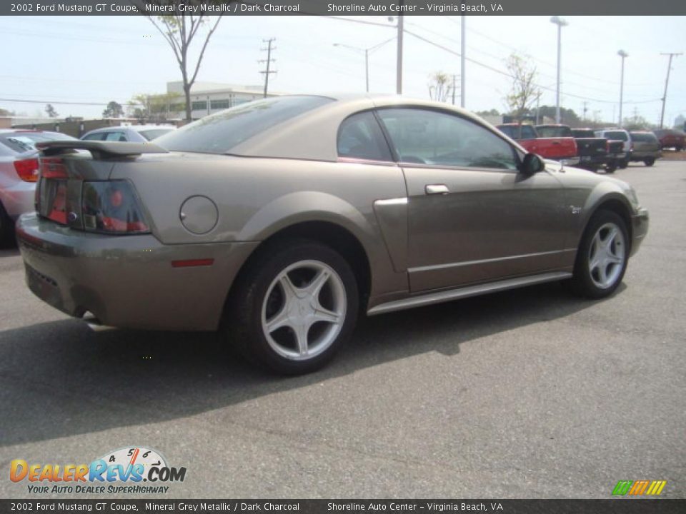 2002 Ford Mustang GT Coupe Mineral Grey Metallic / Dark Charcoal Photo #5