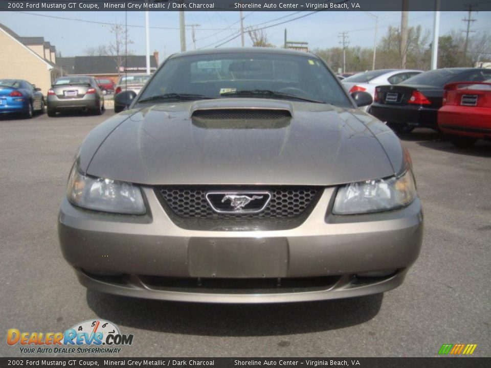 2002 Ford Mustang GT Coupe Mineral Grey Metallic / Dark Charcoal Photo #8