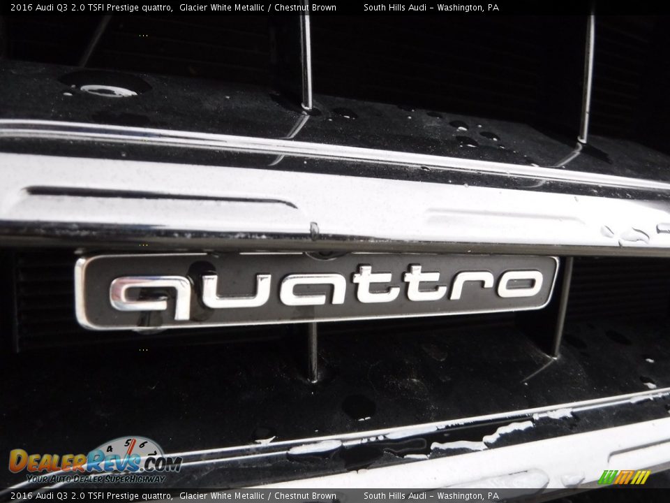 2016 Audi Q3 2.0 TSFI Prestige quattro Glacier White Metallic / Chestnut Brown Photo #8