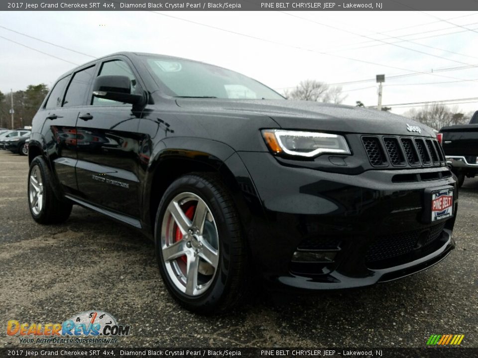 2017 Jeep Grand Cherokee SRT 4x4 Diamond Black Crystal Pearl / Black/Sepia Photo #1
