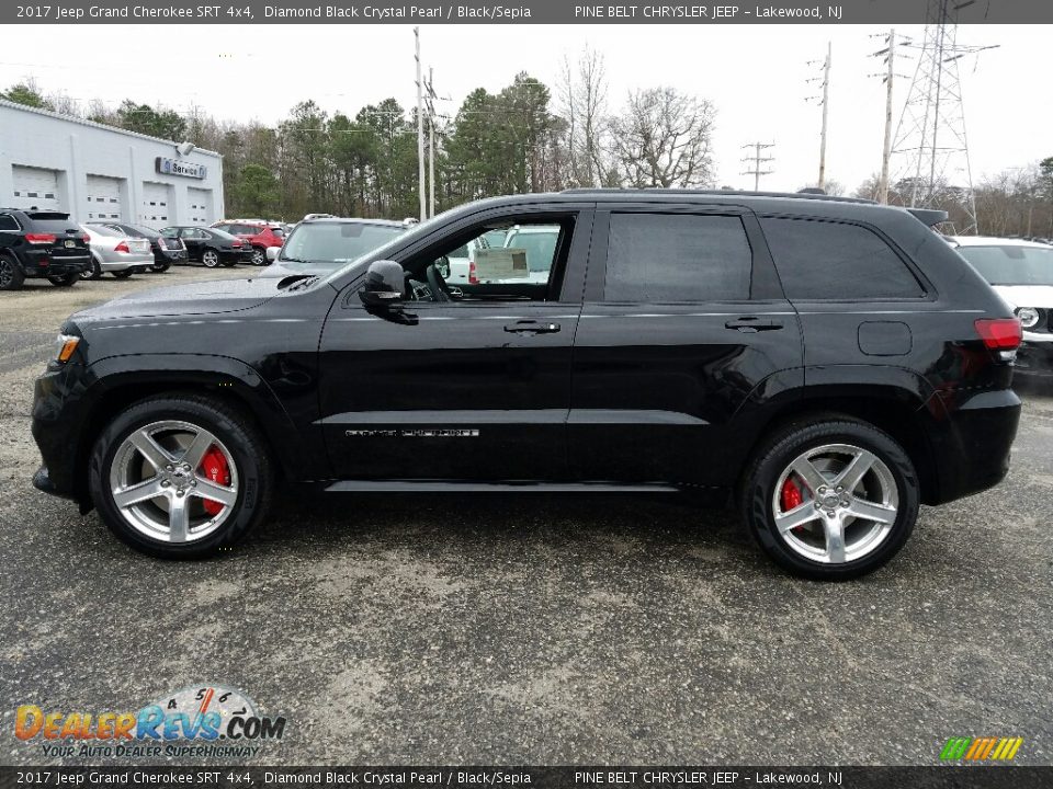 Diamond Black Crystal Pearl 2017 Jeep Grand Cherokee SRT 4x4 Photo #3