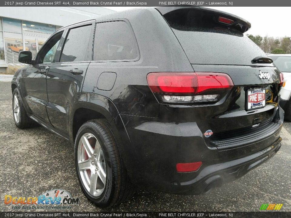 2017 Jeep Grand Cherokee SRT 4x4 Diamond Black Crystal Pearl / Black/Sepia Photo #4