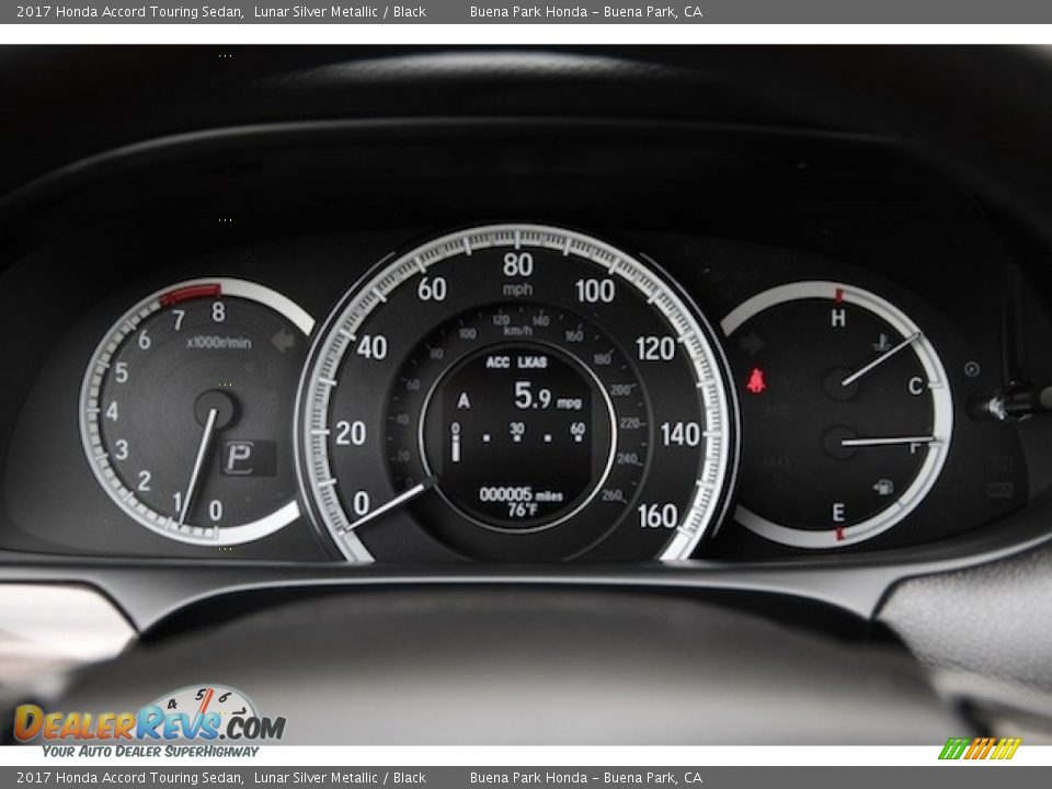 2017 Honda Accord Touring Sedan Lunar Silver Metallic / Black Photo #18