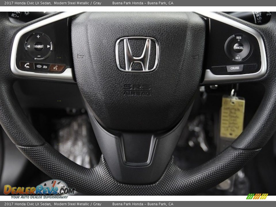 2017 Honda Civic LX Sedan Modern Steel Metallic / Gray Photo #9