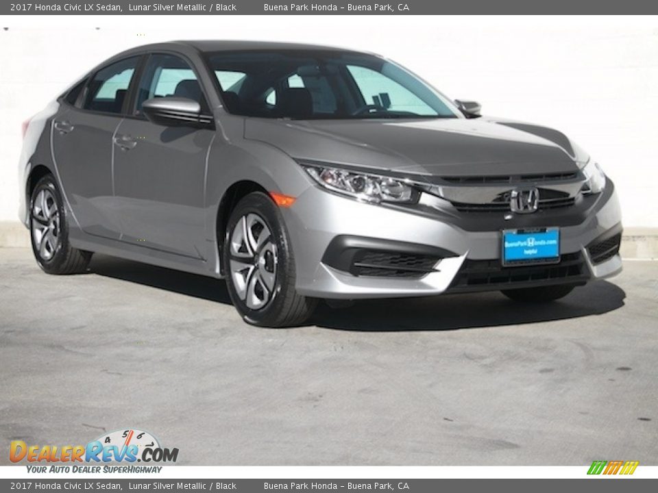 2017 Honda Civic LX Sedan Lunar Silver Metallic / Black Photo #1