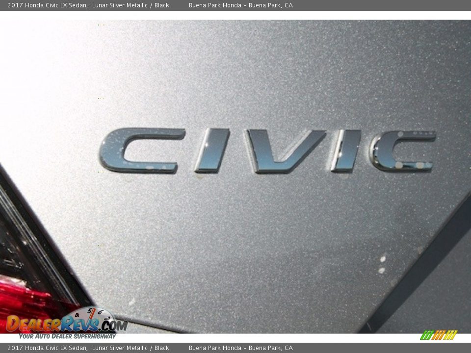 2017 Honda Civic LX Sedan Lunar Silver Metallic / Black Photo #3