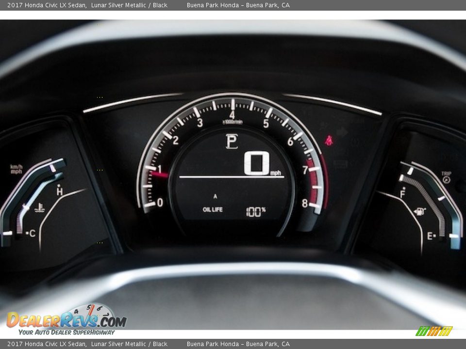 2017 Honda Civic LX Sedan Lunar Silver Metallic / Black Photo #14
