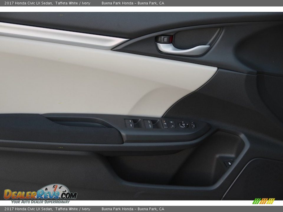 2017 Honda Civic LX Sedan Taffeta White / Ivory Photo #7