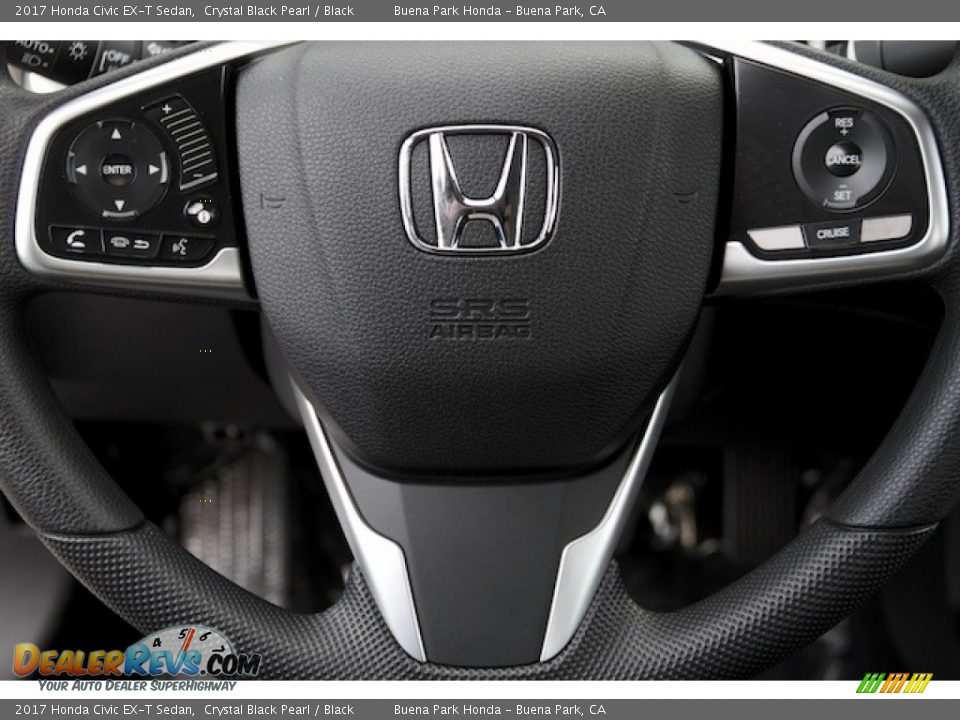 2017 Honda Civic EX-T Sedan Crystal Black Pearl / Black Photo #10