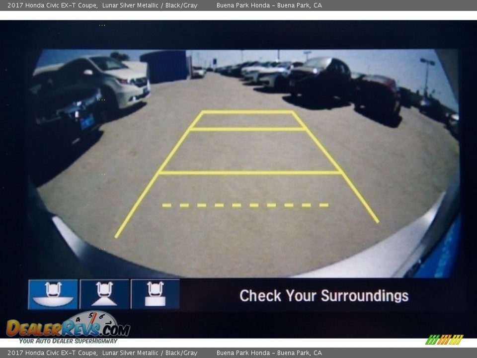 2017 Honda Civic EX-T Coupe Lunar Silver Metallic / Black/Gray Photo #7