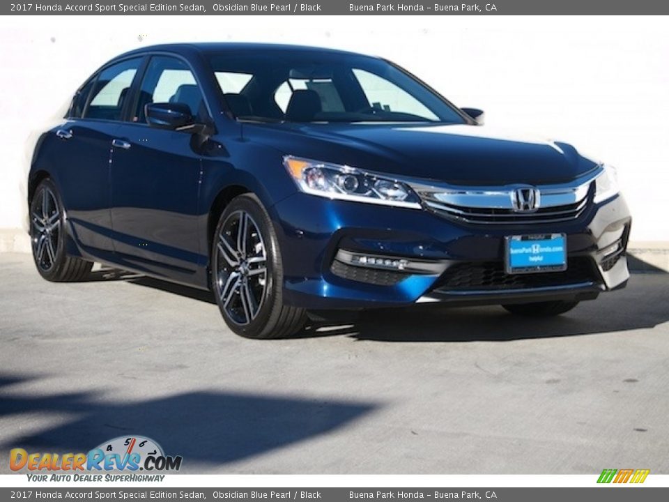 2017 Honda Accord Sport Special Edition Sedan Obsidian Blue Pearl / Black Photo #1